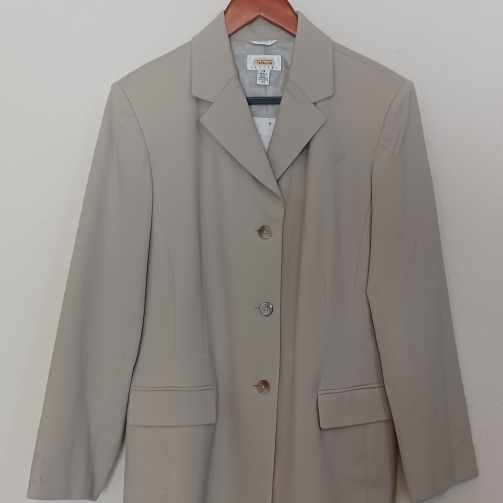 Talbots Petites Cream "Stretch" Jacket sz: 14